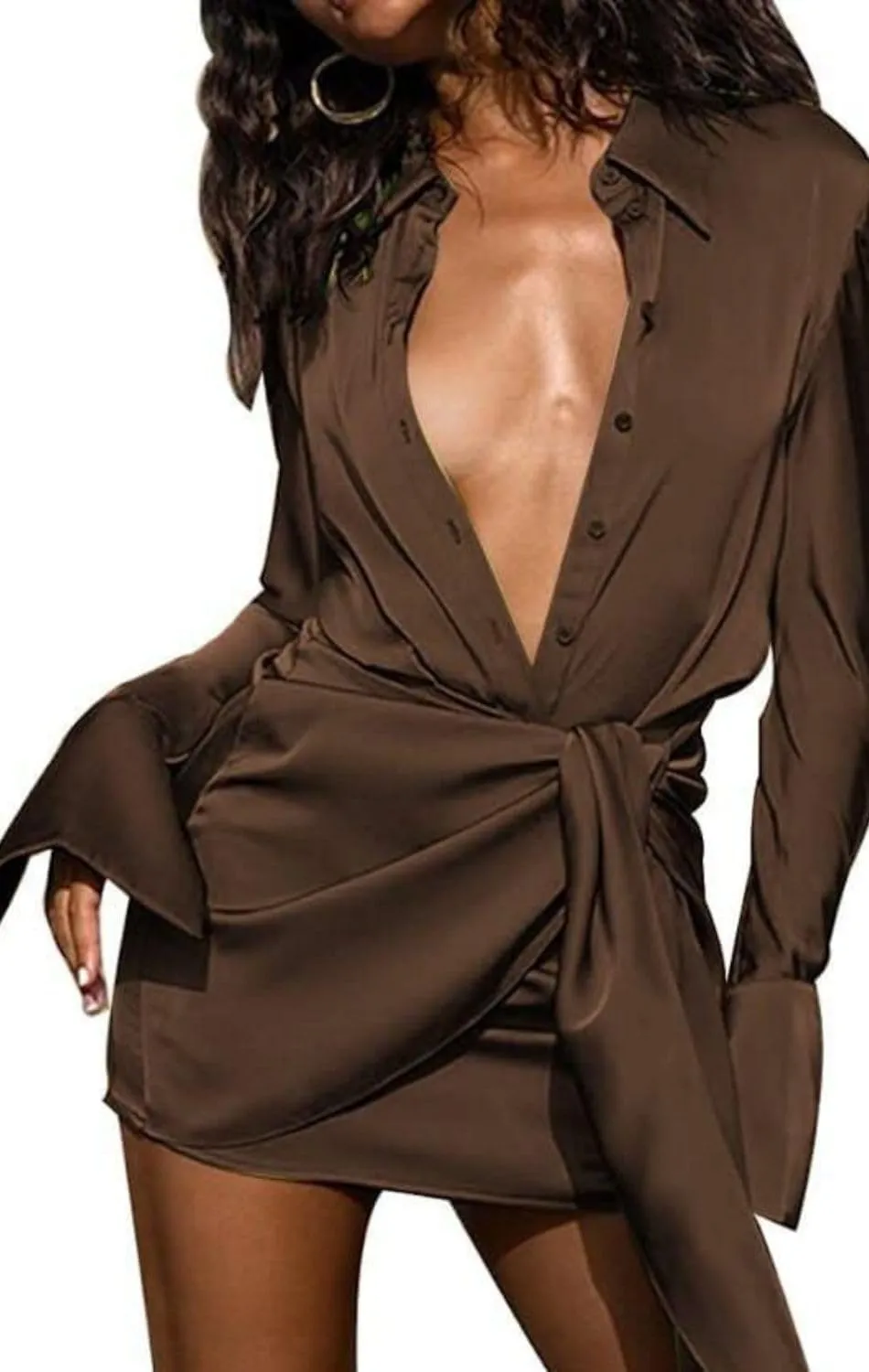 Women's Summer Cocktail Party Sexy Dress European Holiday Sundress Casual Slim Fitted Business