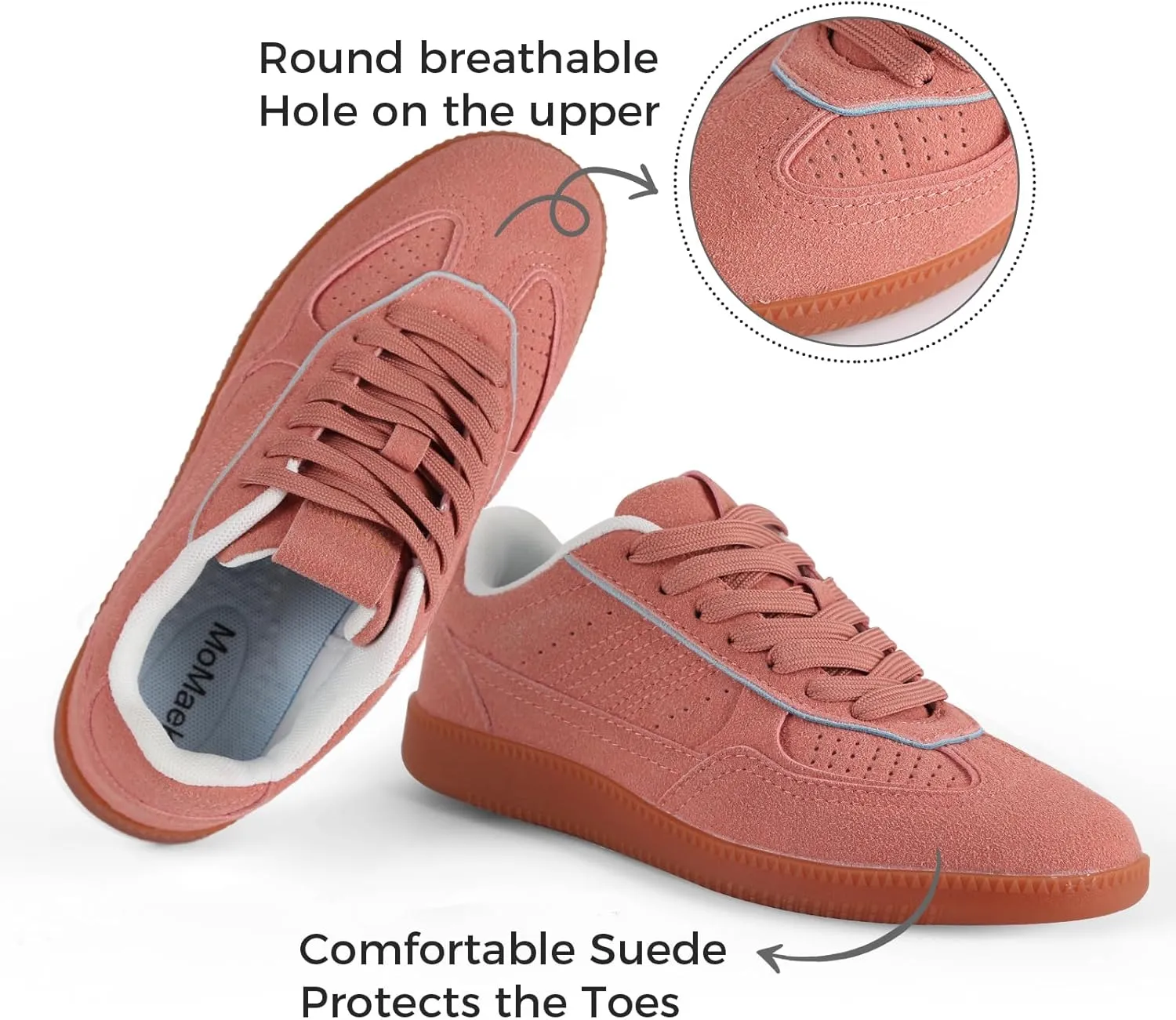 Women's Tennis Skate Sneakers Fashion Classic Retro Gum Sole Shoes Casual Walking Footwear Anti Slip Trainers