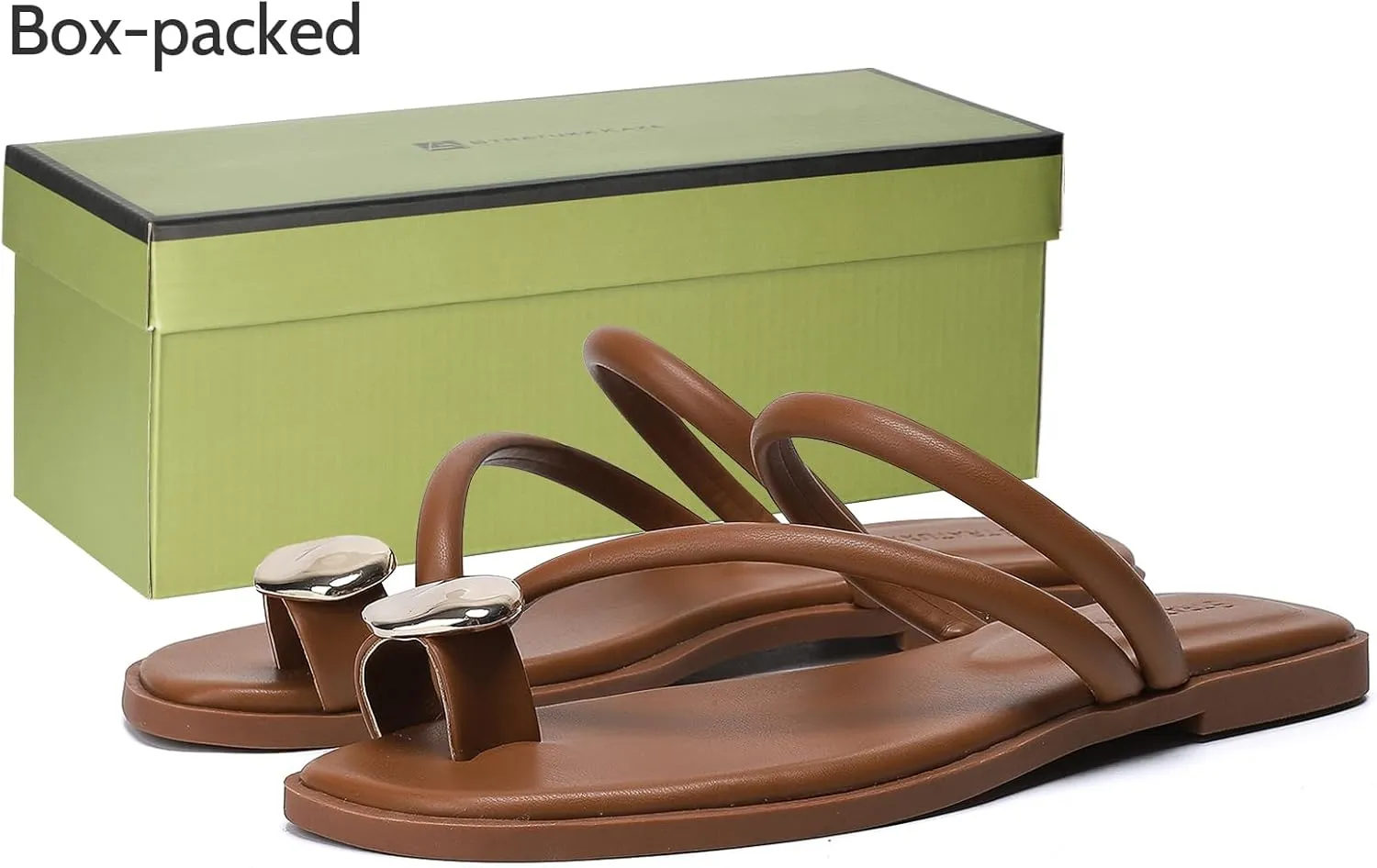 Women's Toe Ring Thong Sandals Open Toe Slide Flat Sandals Casual Summer Flip Flop Flat Sandals