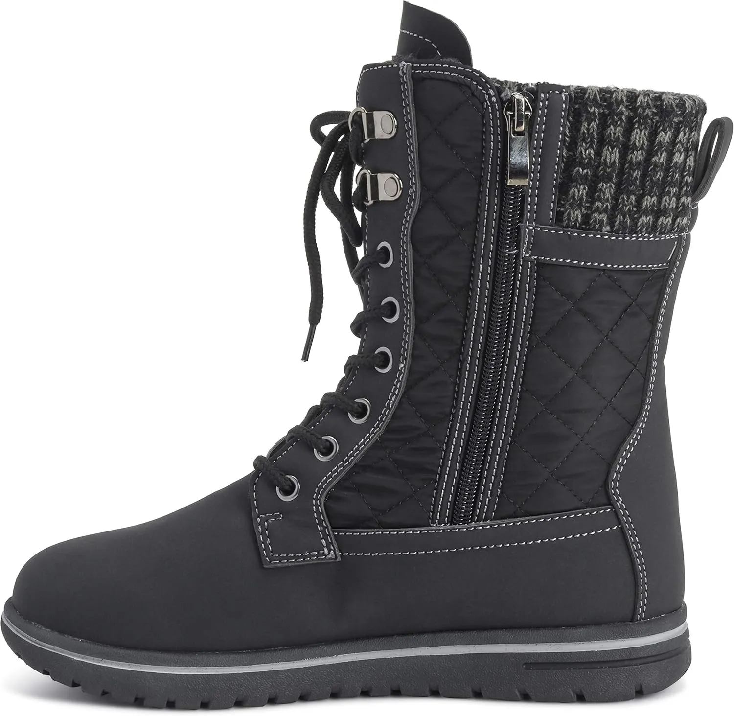 Womens Waterproof Durable Snow Winter Hiking Fleece Ankle Boots