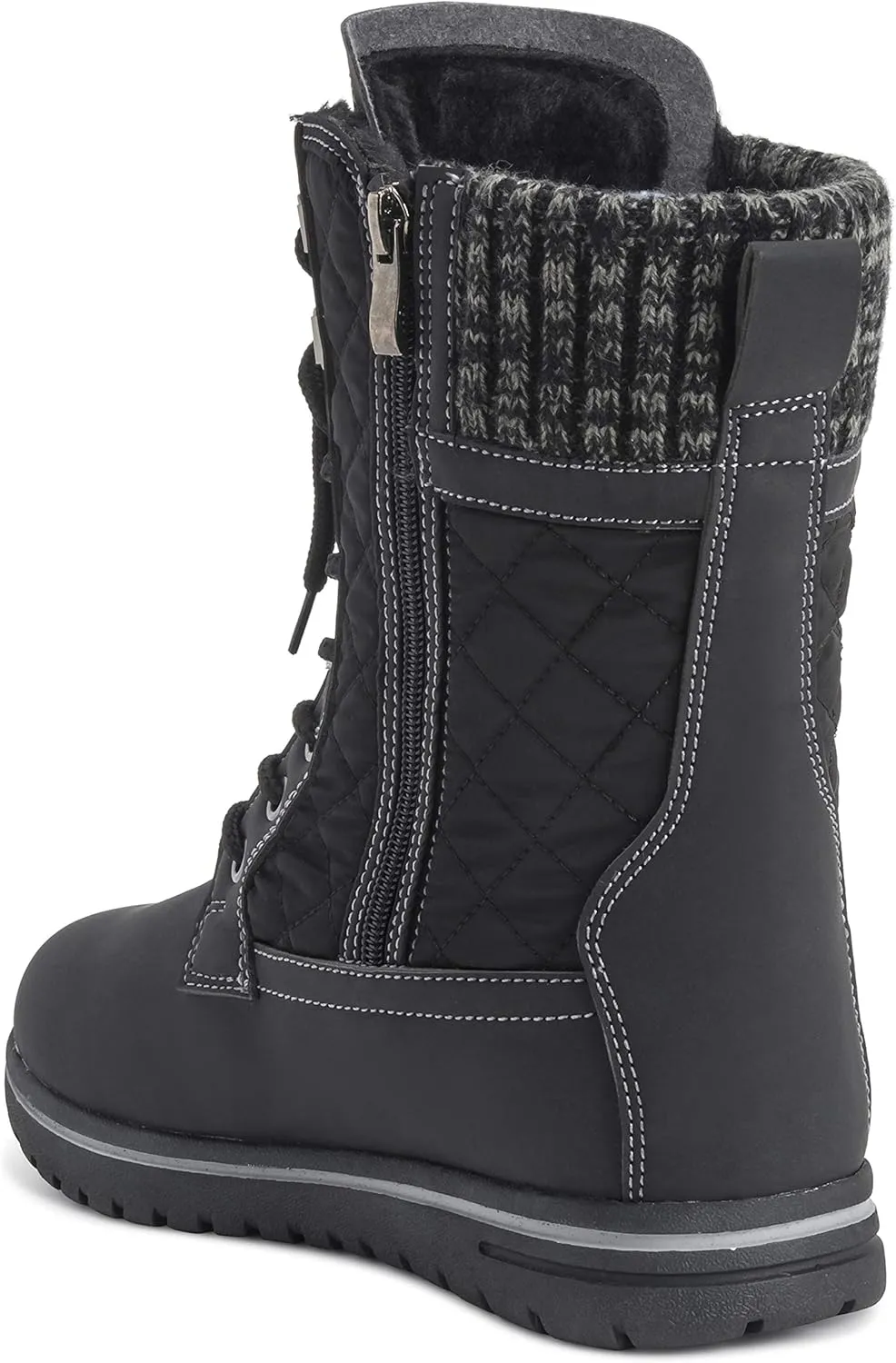Womens Waterproof Durable Snow Winter Hiking Fleece Ankle Boots