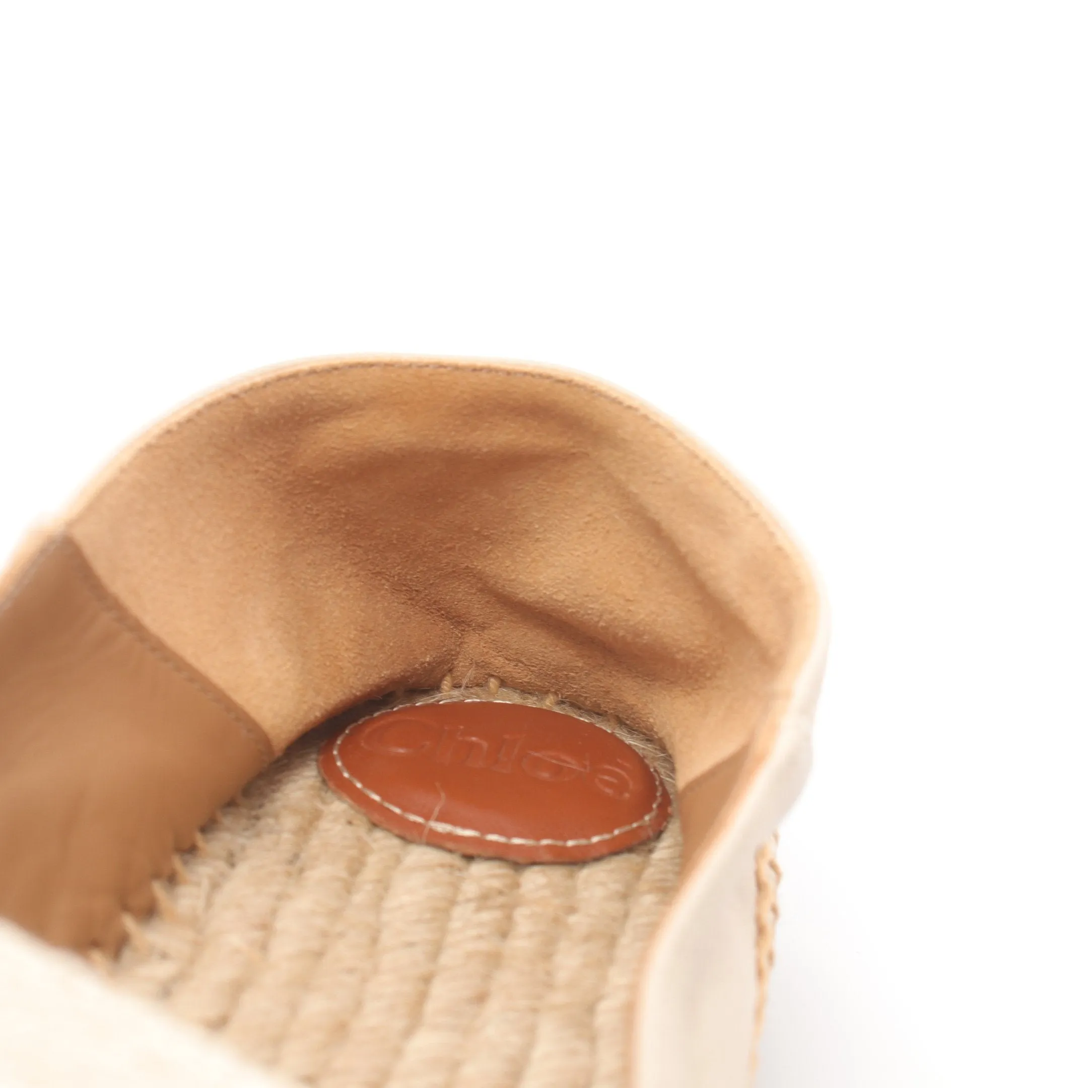 WOODY Flat shoes Leather Canvas Light beige Espadrilles