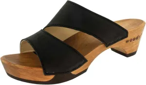 woody Women's Clog Mules, Black, 9.5
