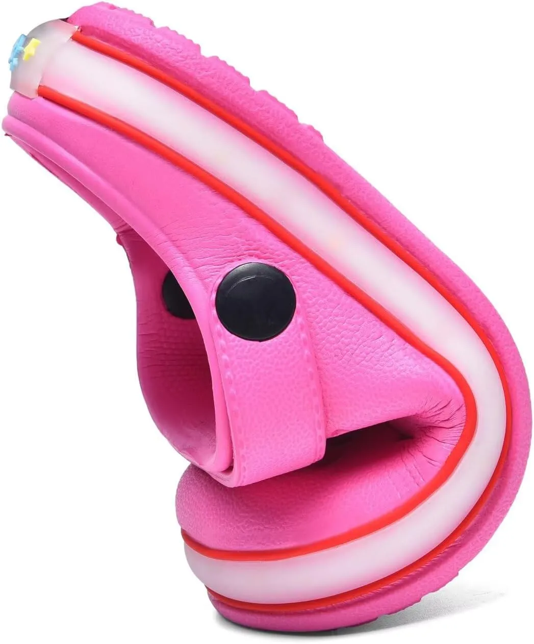XPKWS Toddler Kids Clogs Boys Girls LED Garden Shoes Light up Sandals Slip on Quick Dry Beach Slippers