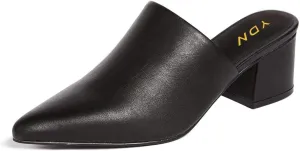YDN Women Block Low Heel Mules Slip on Loafers Pointed Toe Sandals Slide Shoes Size 4-15 US