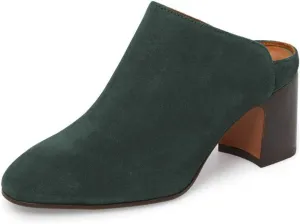 YDN Women Classic Block Chunky Mid Heels Slide Mule Clogs Dressy Slip On Closed Toe Backless Pumps Casual Loafer Shoes