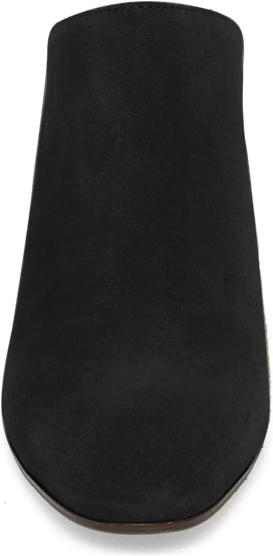 YDN Women Classic Block Chunky Mid Heels Slide Mule Clogs Dressy Slip On Closed Toe Backless Pumps Casual Loafer Shoes