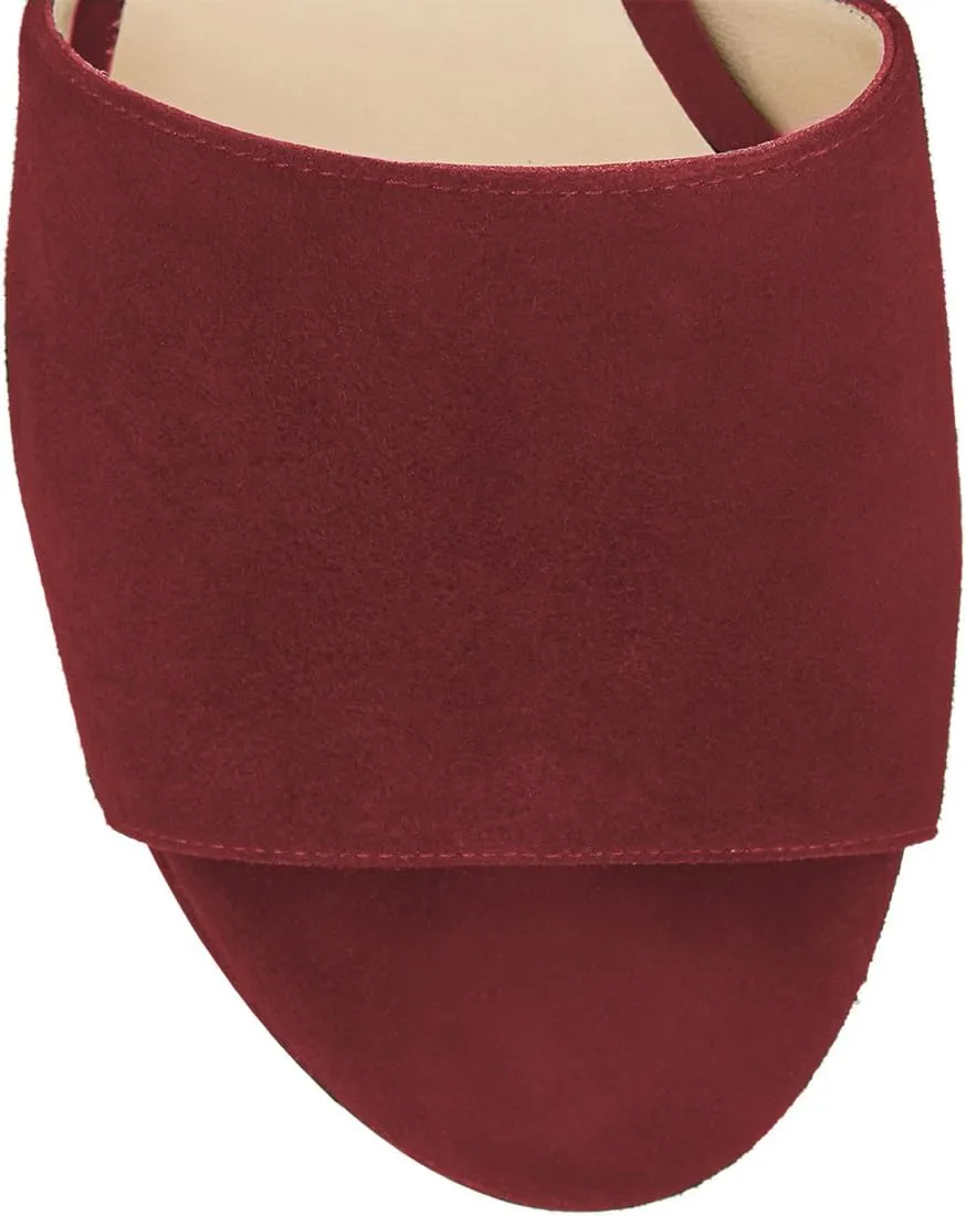 YDN Women Comfy Peep Toe Platform Sandals Slip on Cork Wedge High Heel Mules Beach Casual Outfit Shoes