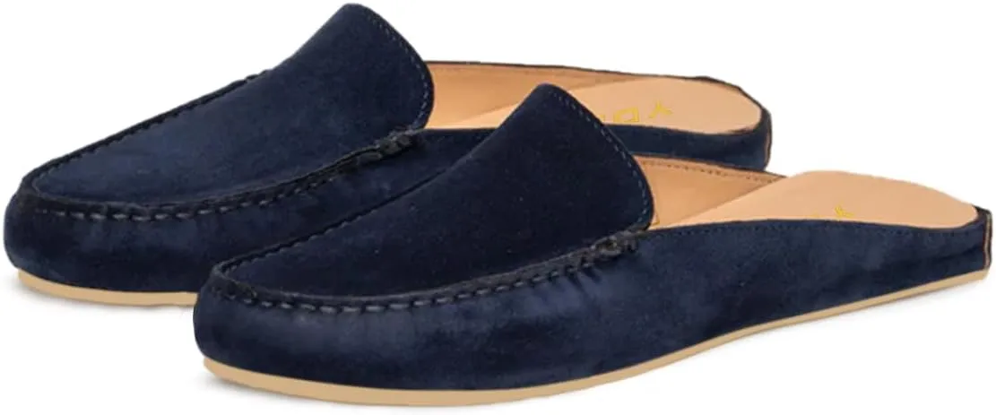YDN Women Dressy Mules Round Closed Toe Slip On Sandals Slippers Flats No Heels Shoes Shopping Daily Size 4-15 US