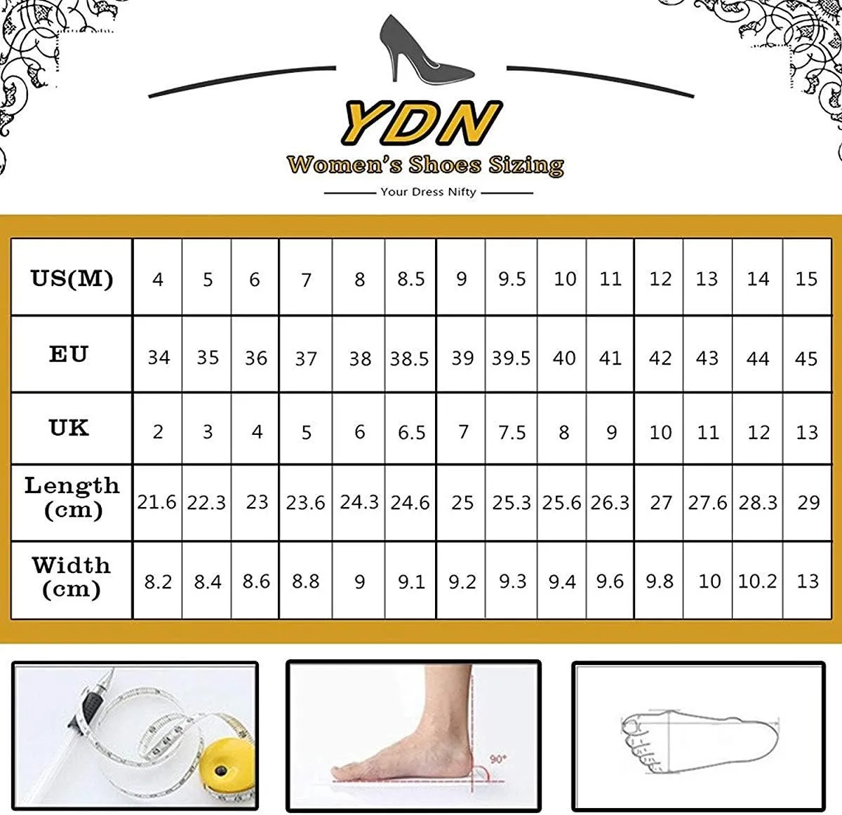 YDN Women Pointed Toe Mid Heel Clogs Mules Slip on Sandals Slide Dress Shoes Size 4-15
