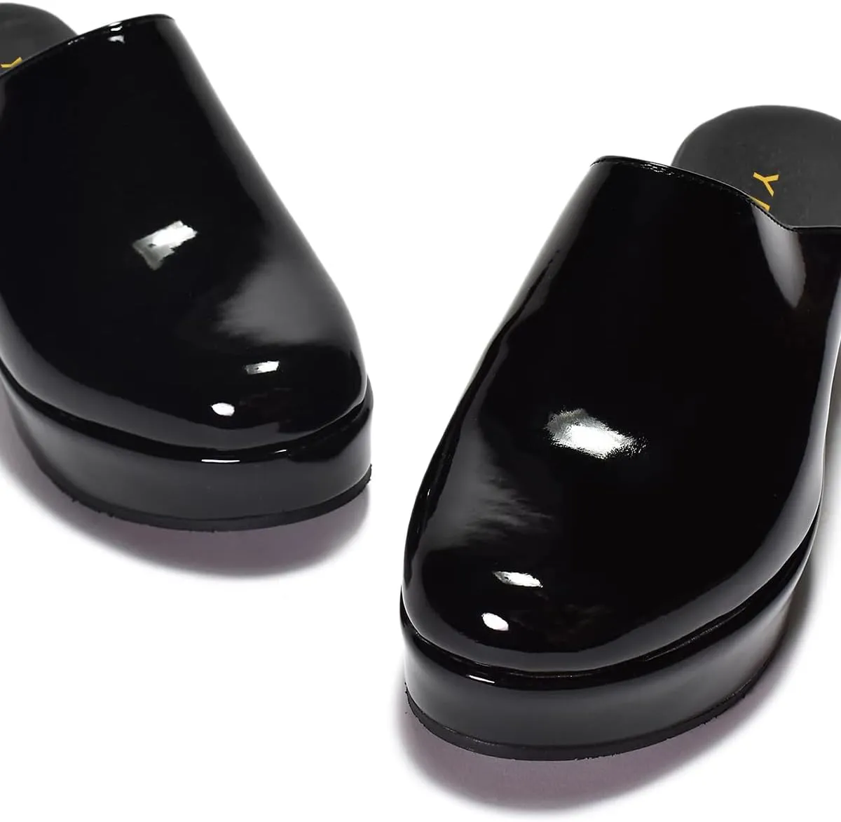 YDN Women's Cute Round Toe Platform Heeled Mules Mid Wedge Heels Slippers Comfort Slip On Sandals Indoor and Outdoor Slide Shoes Size 4-16 US