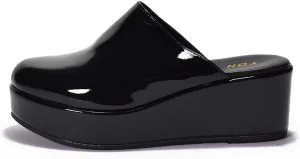 YDN Women's Cute Round Toe Platform Heeled Mules Mid Wedge Heels Slippers Comfort Slip On Sandals Indoor and Outdoor Slide Shoes Size 4-16 US