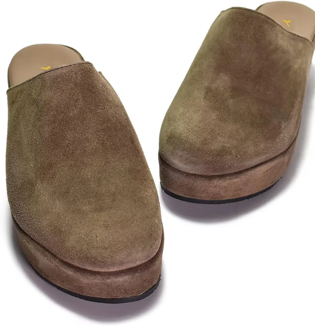 YDN Women's Cute Round Toe Platform Heeled Mules Mid Wedge Heels Slippers Comfort Slip On Sandals Indoor and Outdoor Slide Shoes Size 4-16 US