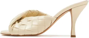 YDN Women's Open Toe Checkered Pretty Mules High Spool Heels Slide Sandals Slip On Pumps Dressy Casual Party Daily Shoes Size 4-16 US