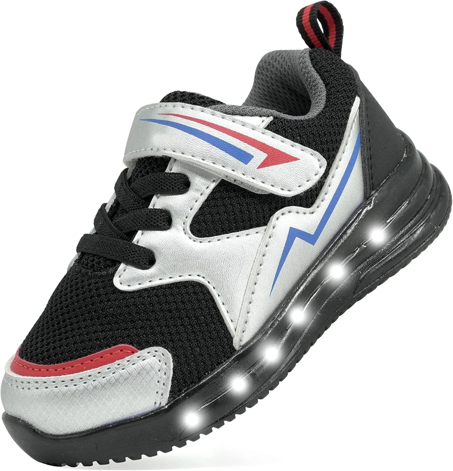 YESKIS Toddler Boys Girls Light Up Shoes LED Flashing Lightweight Mesh Breathable Adorable Running Sneakers for Toddler and Little Kid