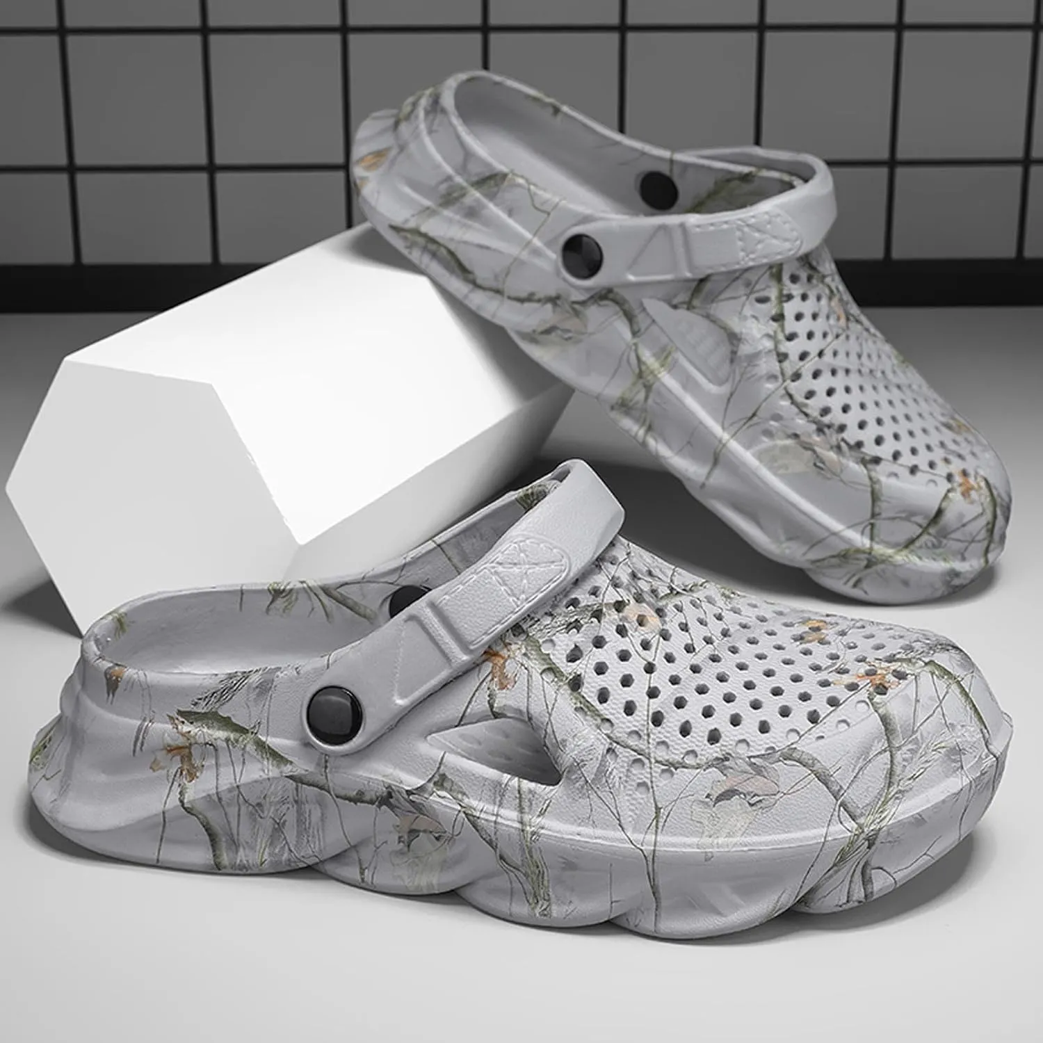 YUKTOPA Mens Garden Clogs Mules Anti-Slip Water Shoes Breathable Sandals Outdoor Beach Shower Slippers