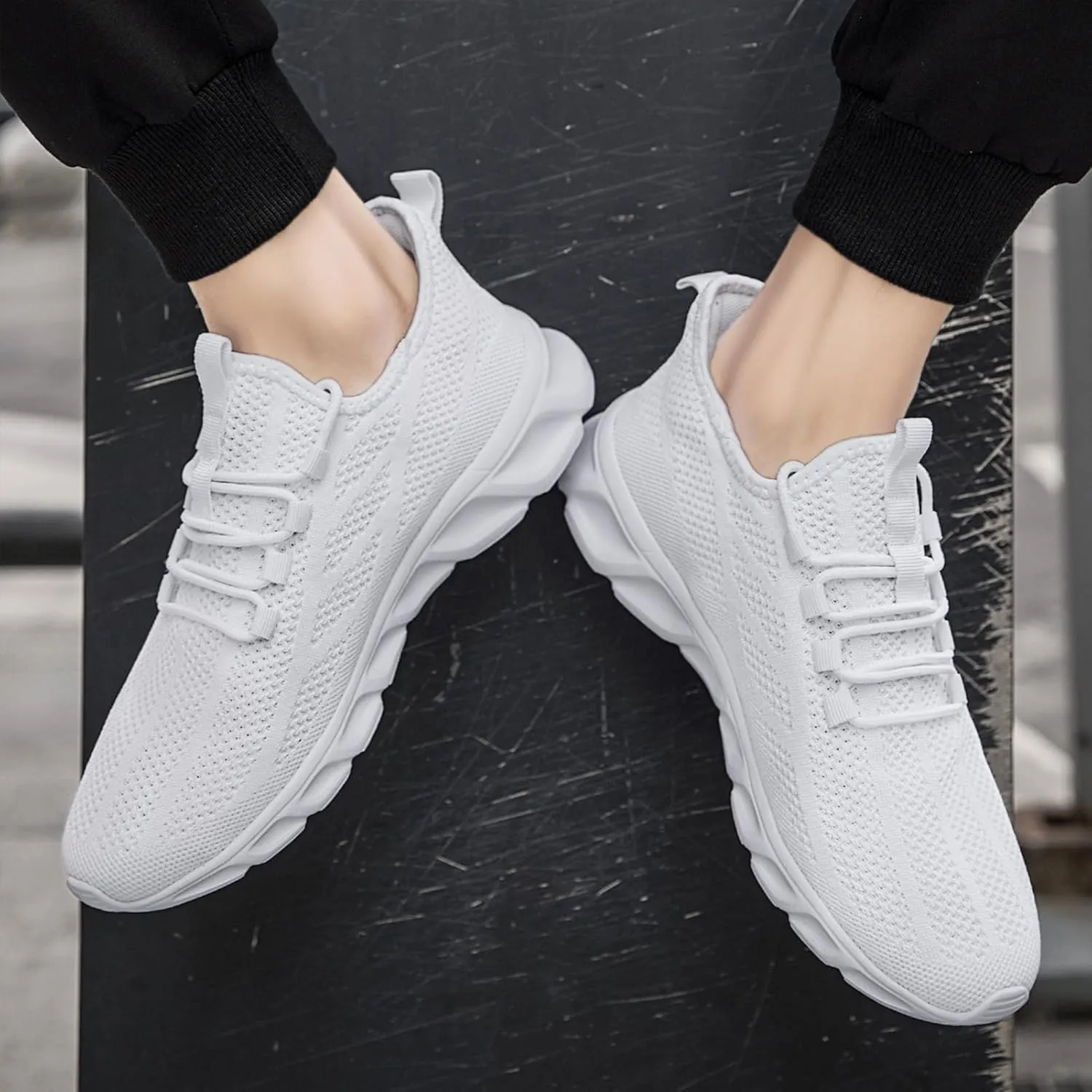 ZGPWZWL Mens Running Shoes Fashion Sneakers Tennis Gym Golf Lightweight Walking Training Jogging Breathable Comfortable Shoes