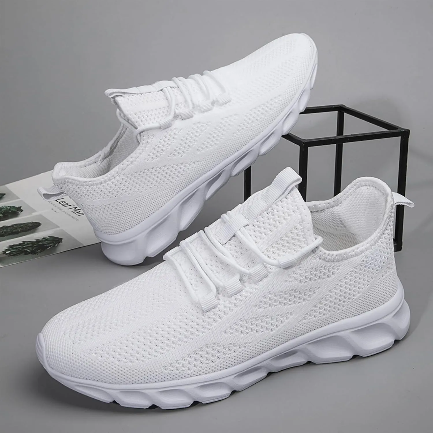 ZGPWZWL Mens Running Shoes Fashion Sneakers Tennis Gym Golf Lightweight Walking Training Jogging Breathable Comfortable Shoes
