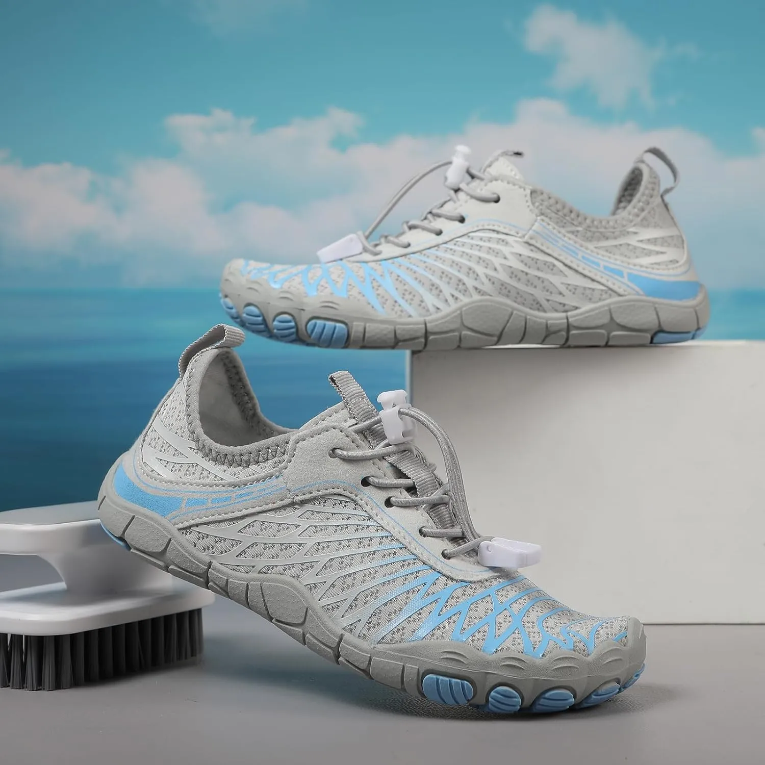 ZWRXW Barefoot Shoes Kids Boys Girls Toddler Shoes Wide Toe Box and Quick-Dry Sand Toddler Breathable Sneakers Tennis Non-Slip Hiking Footwear Comfort Anti-Slip Walking Sneakers