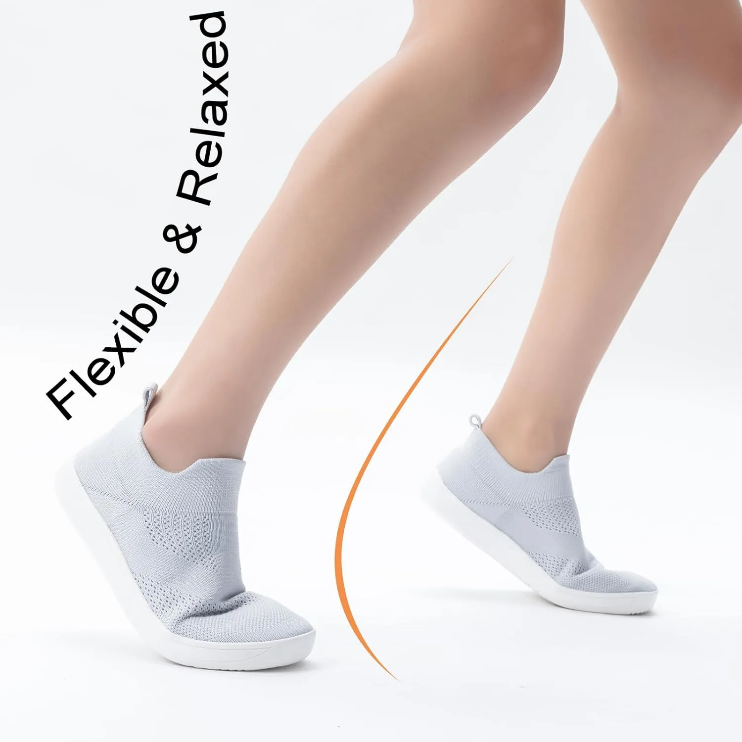 ZYEN Wide Toe Box Shoes Women Wide Width Sneakers Zero Drop Minimalist Barefoot Shoes Comfort Non-Slip Wide Running Walking Shoes
